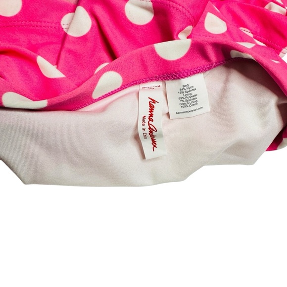 Hanna Andersson Girls Pink Polka Dot Two-Piece Swimsuit Set Size 90 2T-3T - Picture 6 of 7